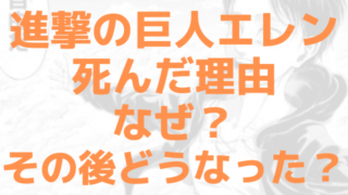 進撃の巨人エレン死んだ理由なぜ？その後どうなった？